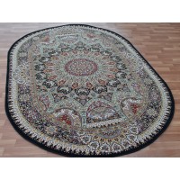 Иранский ковер Farahan 3809 Черный овал